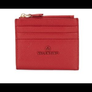 BRAND NEW - Valentino Pebbled Leather Card Holder
